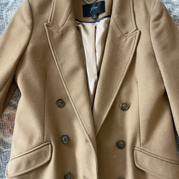 J. Crew Tan Double-Breasted Trench Coat - Picture 3 of 9